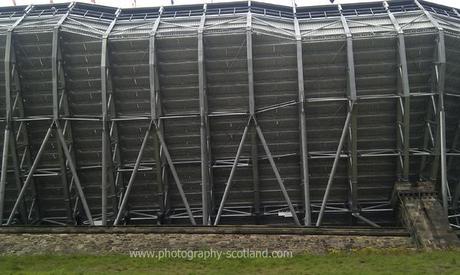 Photo - scaffolding at the castle for the Edinburgh Tattoo, Scotland