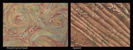 Hand Marbled Paper for book restoration - samples | Starr Bookworks