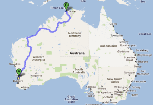 Perth to Darwin