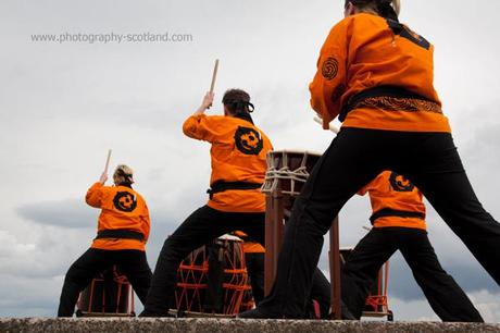 Photo - Taiko drummers at the Portobello Beach Busk, Edinburgh, Scotland