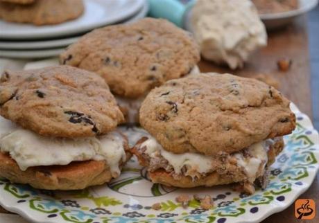 Triple Chocolate Chunk Ice Cream Sandwiches