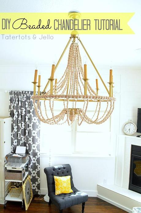 DIY Beaded Chandelier Tutorial at Tatertots and Jello