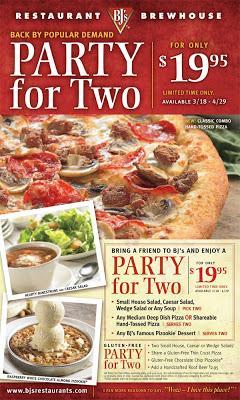 Date Night: Party for Two at BJs Restaurant