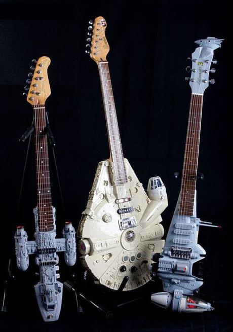 Awesome Guitars Lets You Rock Star Wars Style star-wars-spaceship-guitars1