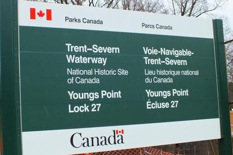 Trent Severn Waterway sign - Youngs Point - Ontario - Canada