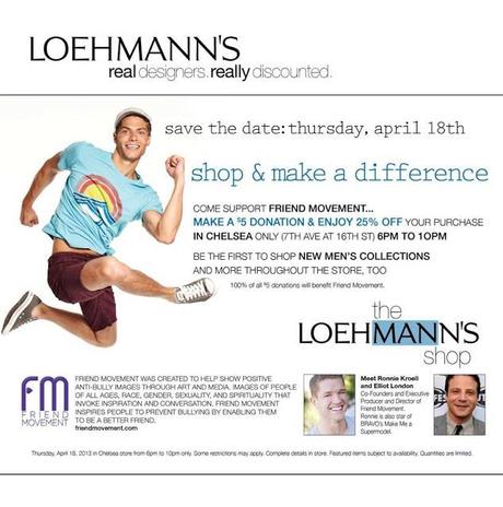 YOU'RE INVITED | LOEHMANN'S Men's Shopping Event to Benefit Anti-Bullying Charity