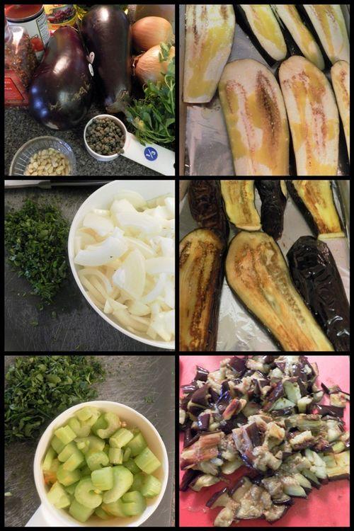 Eggplant caponata - collage1