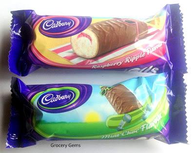 Cadbury Mini Rolls Ice Cream Flavours - Mint Choc & Raspberry Ripple