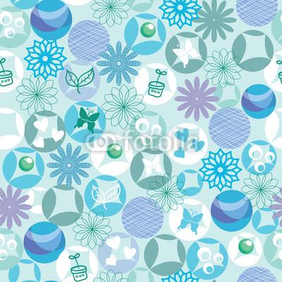 Peppermint eco cotton motif pattern