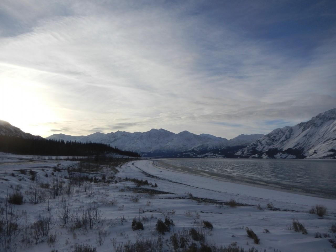 Lake Kluane on a nice clear day