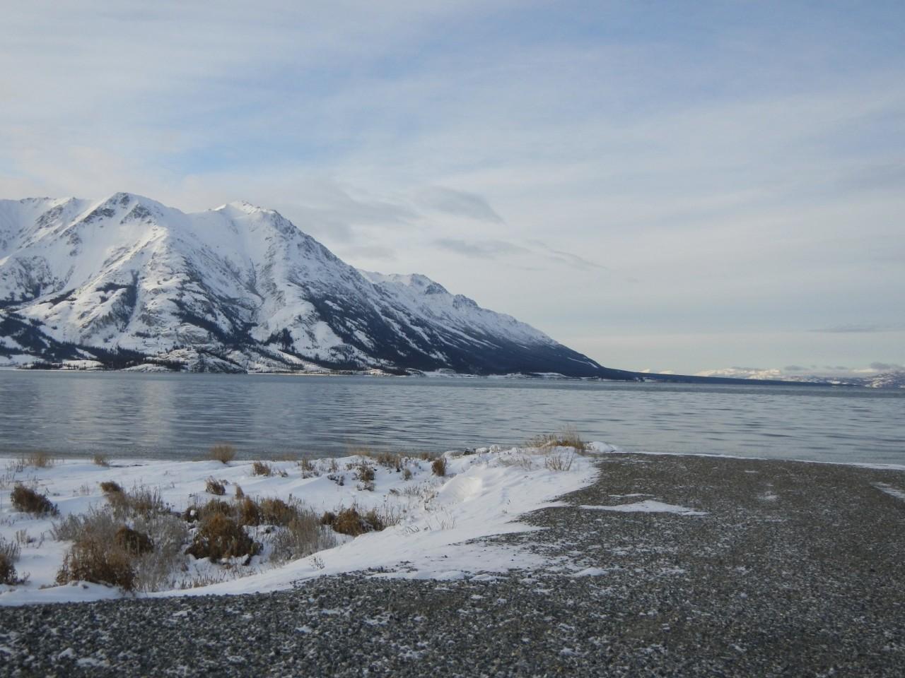 Kluane Lake without the fog