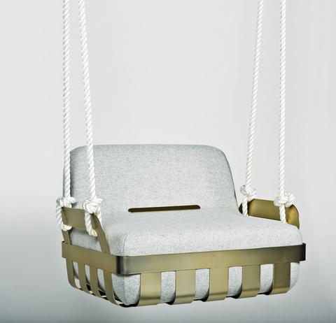 Modern swinging chair.