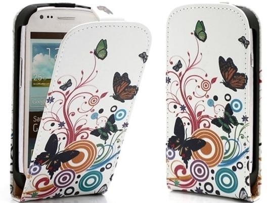 Flip Galaxy S3 Mini Case - Butterflies / Circles
