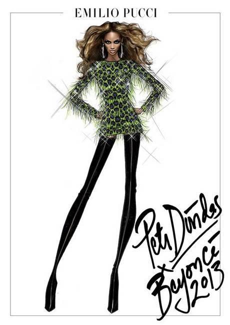 Emilio Pucci Designs Stage Costumes For Beyonce