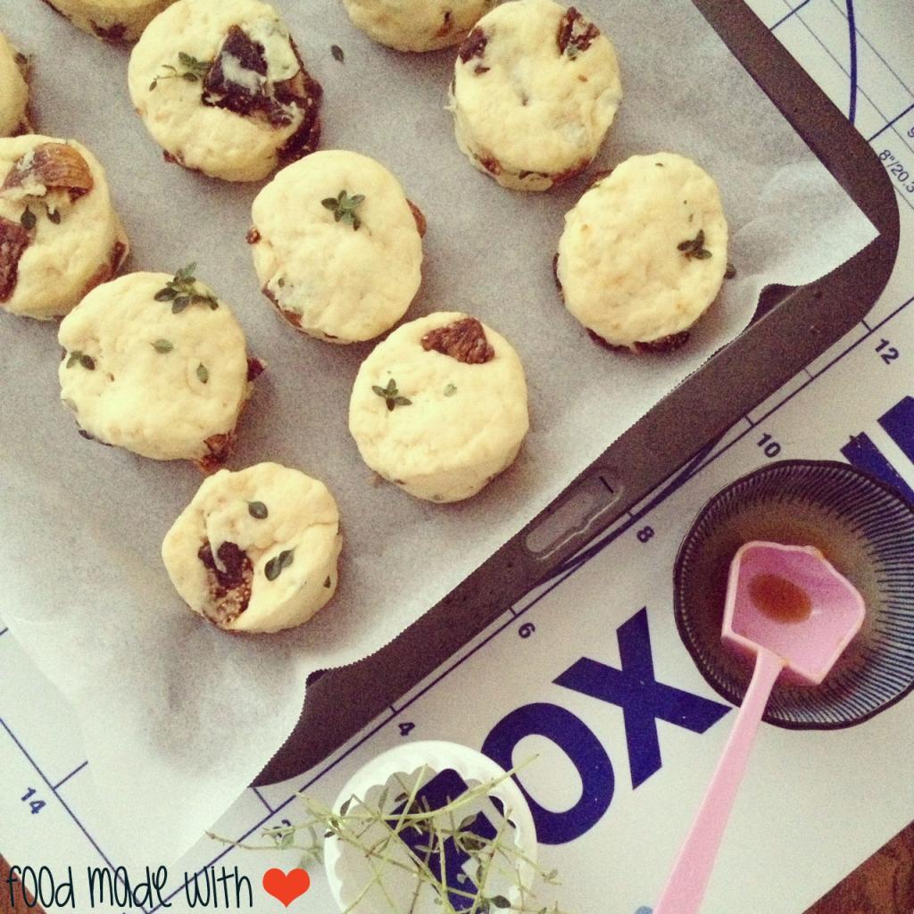 fig, maple & thyme scones - before baking