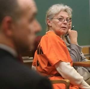Sandra Layne, 75, listens to Oakland County Circuit Judge Denis Langford Morris during her sentencing today.