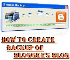 How to Backup a Blogger Blog