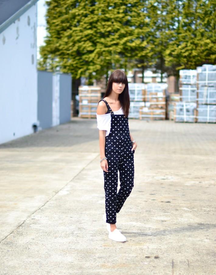 lovelybylucy polkadots trend dungarees