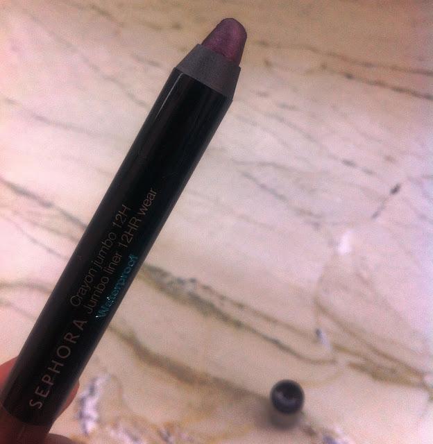 Sephora Crayon Jumbo Liner 12 Hr wear Waterproof Pencils Black and Purple - Review, Swatch, EOTD, FOTD