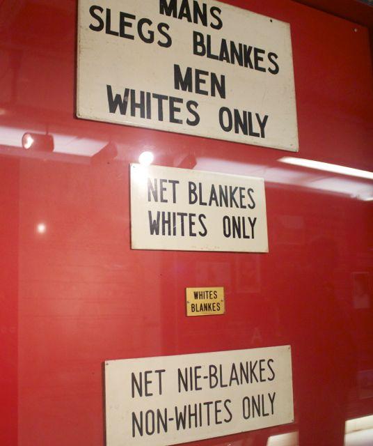 Zulu segregation signs at Kwa Muhle Museum