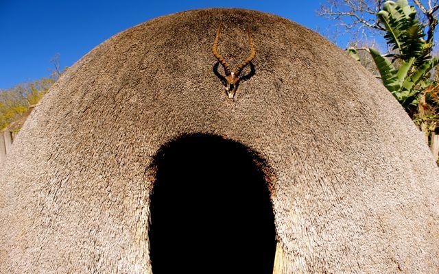 Hut in a Zulu village near Durban in South Africa