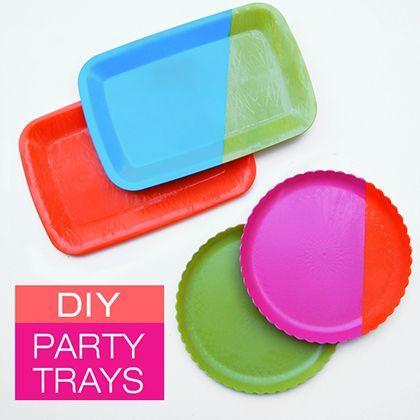 Bright color party trays