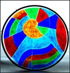 Jewel Coloured Nautilus_fused glass_bathroom_window