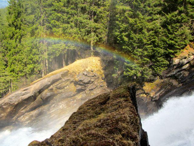 Rainbow at Krimml Waterfall in Hohe Taurern National Park, Austria