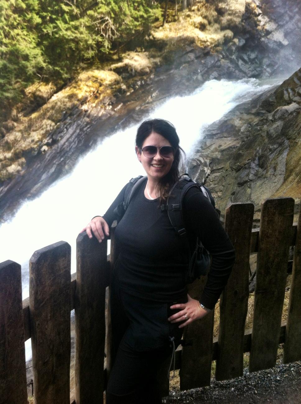 Me enjoying Krimml Waterfall at one of several viewing platforms.