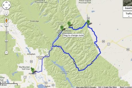Our Crazy Route around the National Park