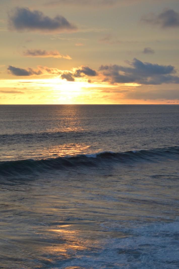 sunset near tanah lot bali