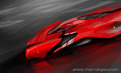 Ferrari illustration by Alfredo Marin