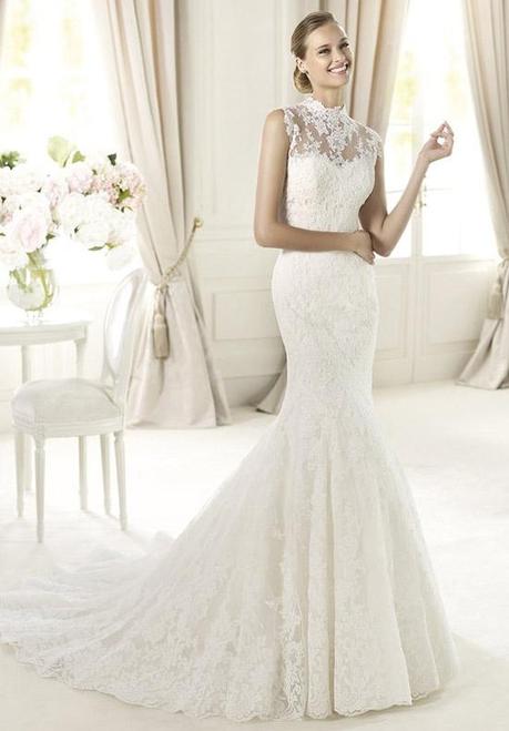 pronovias, wedding dresses, mermaid wedding dress, lace wedding dress