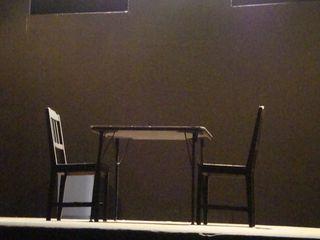 Chairs and table for theater