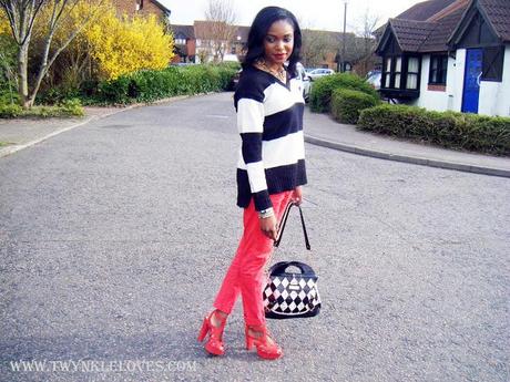 Today I'm Wearing: Red & Black & White