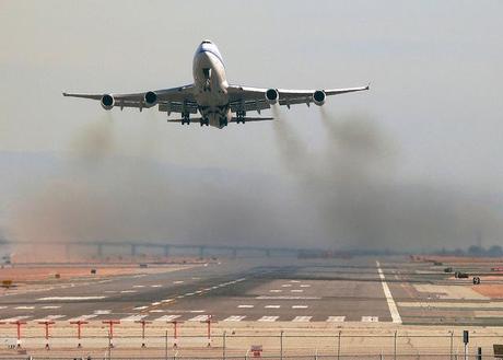 Smoke from airplane