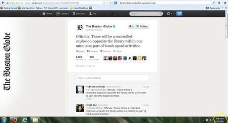 Boston Globe twitter page