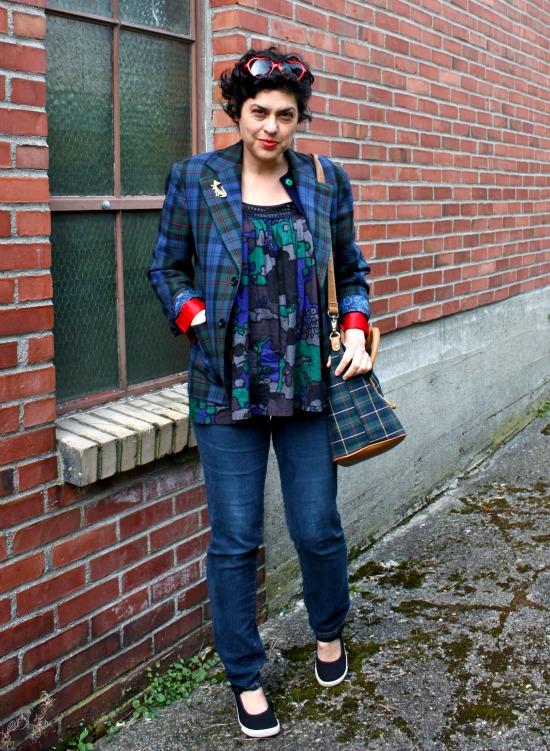 Outfit Post: Peacock Plaid