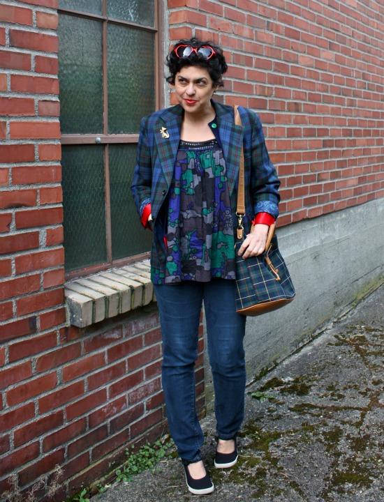 Outfit Post: Peacock Plaid