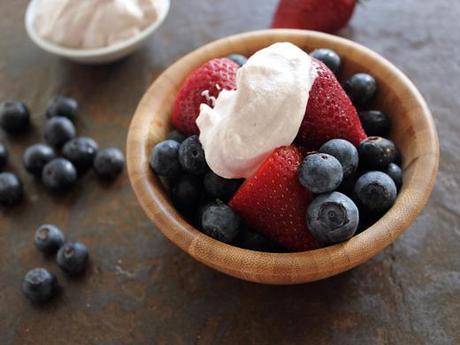 Berries with Hibiscus-Infused Whipped Cream