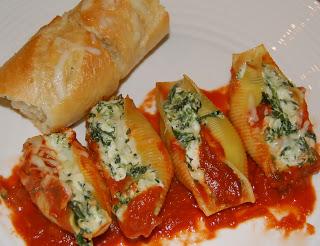 Spinach and Ricotta Stuffed Shells