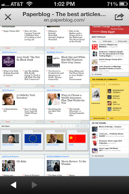 BLOGGER OF THE DAY (PaperBlog)