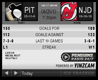Game 47 : Penguins @ Devils : 04.25.13 : Live Game Thread!