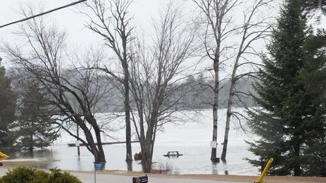 oxtongue lake - flooded - april 19 2013