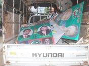 Govt. Officials Removing Banners from NA-120