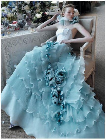 Blue+Wedding+Dress