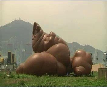 Inflatable poo at Kowloon Park, Hong Kong