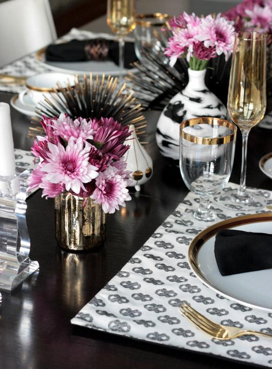 MY MODERN GLAM TABLE Get the Look with Stone Textile