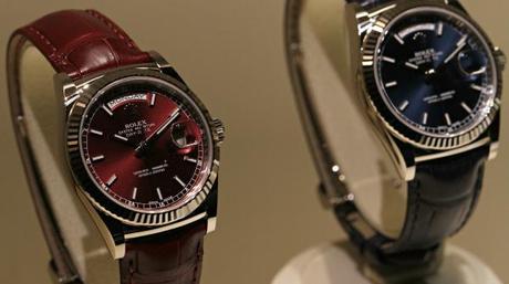 new day date colors 2013, rolex red day date, new rolex colors