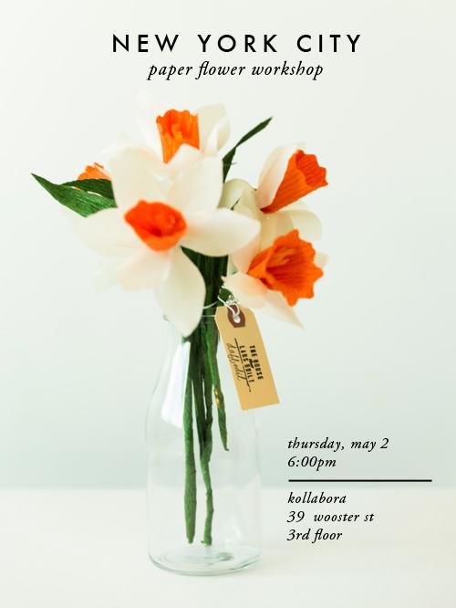 Paper flower workshop in NYC